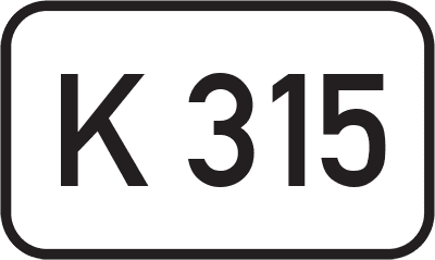 Straßenschild Kreisstraße K 315