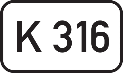 Straßenschild Kreisstraße K 316