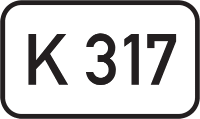 Straßenschild Kreisstraße K 317