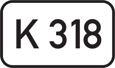 Straßenschild Kreisstraße K 318