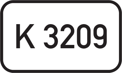 Straßenschild Kreisstraße K 3209