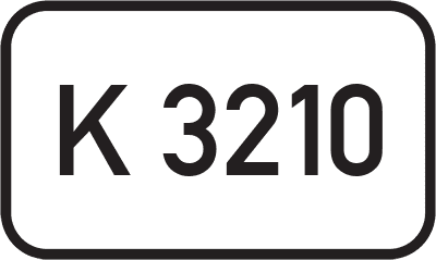 Straßenschild Kreisstraße K 3210