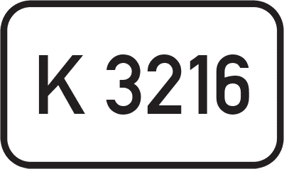 Straßenschild Kreisstraße K 3216