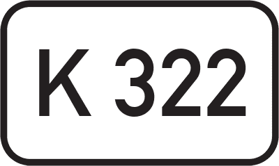Straßenschild Kreisstraße K 322