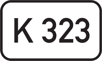 Straßenschild Kreisstraße K 323