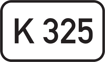 Straßenschild Kreisstraße K 325