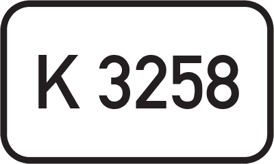 Straßenschild Kreisstraße K 3258