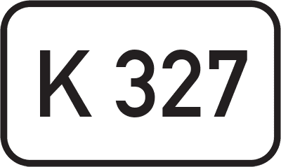 Straßenschild Kreisstraße K 327