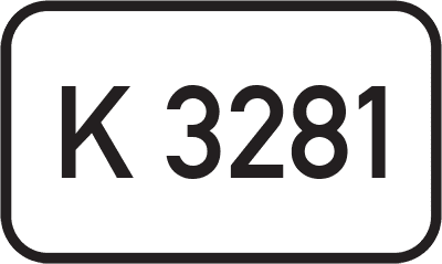 Straßenschild Kreisstraße K 3281