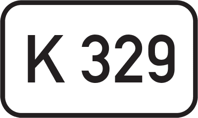 Straßenschild Kreisstraße K 329