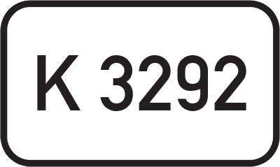 Straßenschild Kreisstraße K 3292