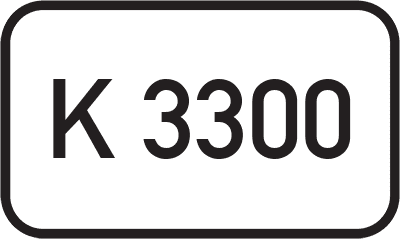 Straßenschild Kreisstraße K 3300