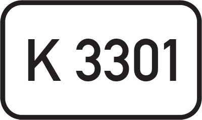 Straßenschild Kreisstraße K 3301