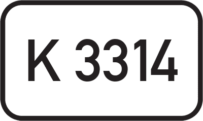 Straßenschild Kreisstraße K 3314