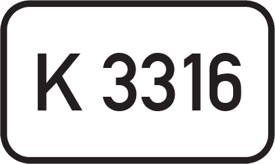 Straßenschild Kreisstraße K 3316