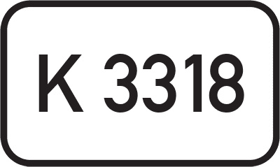Straßenschild Kreisstraße K 3318