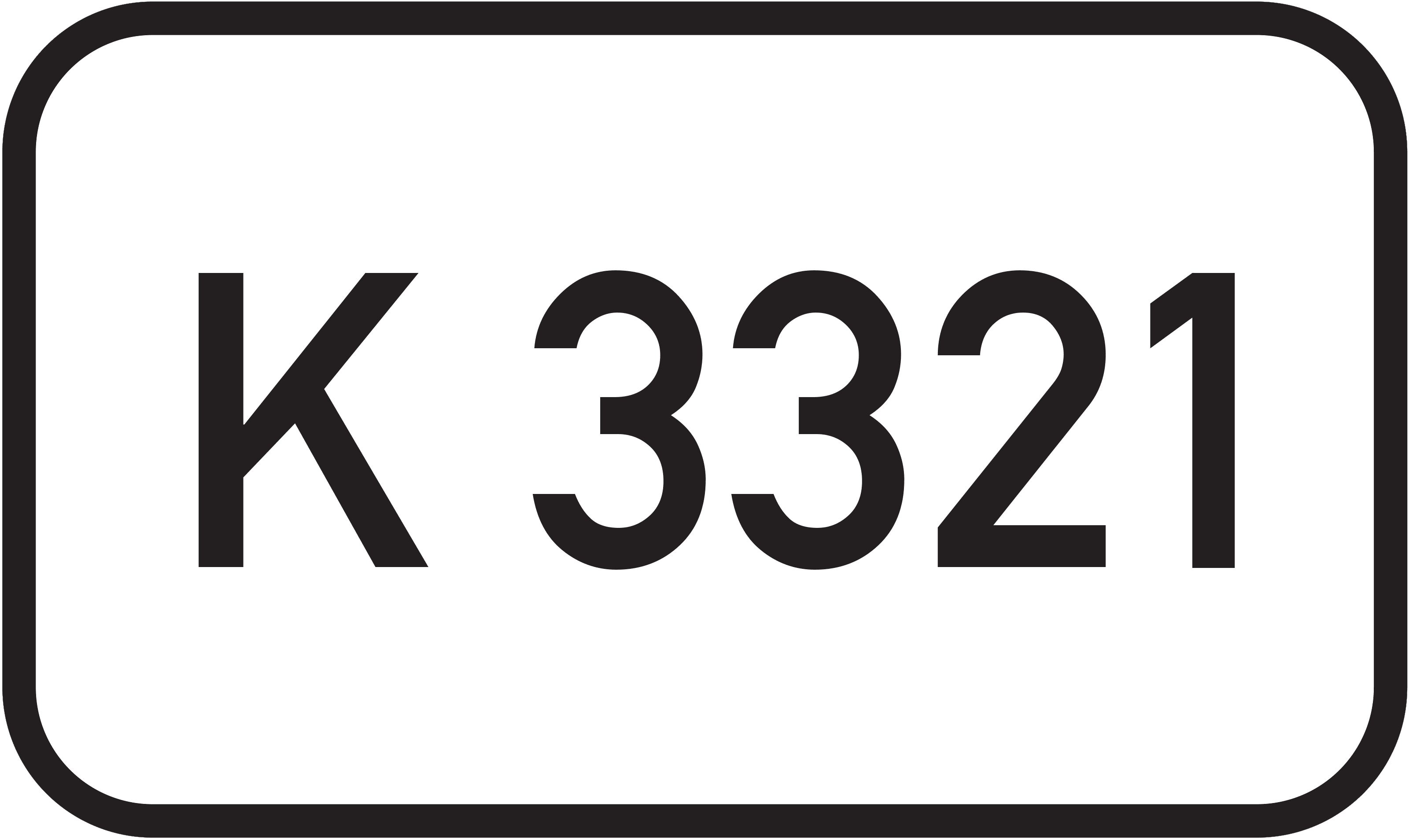 Straßenschild Kreisstraße K 3321