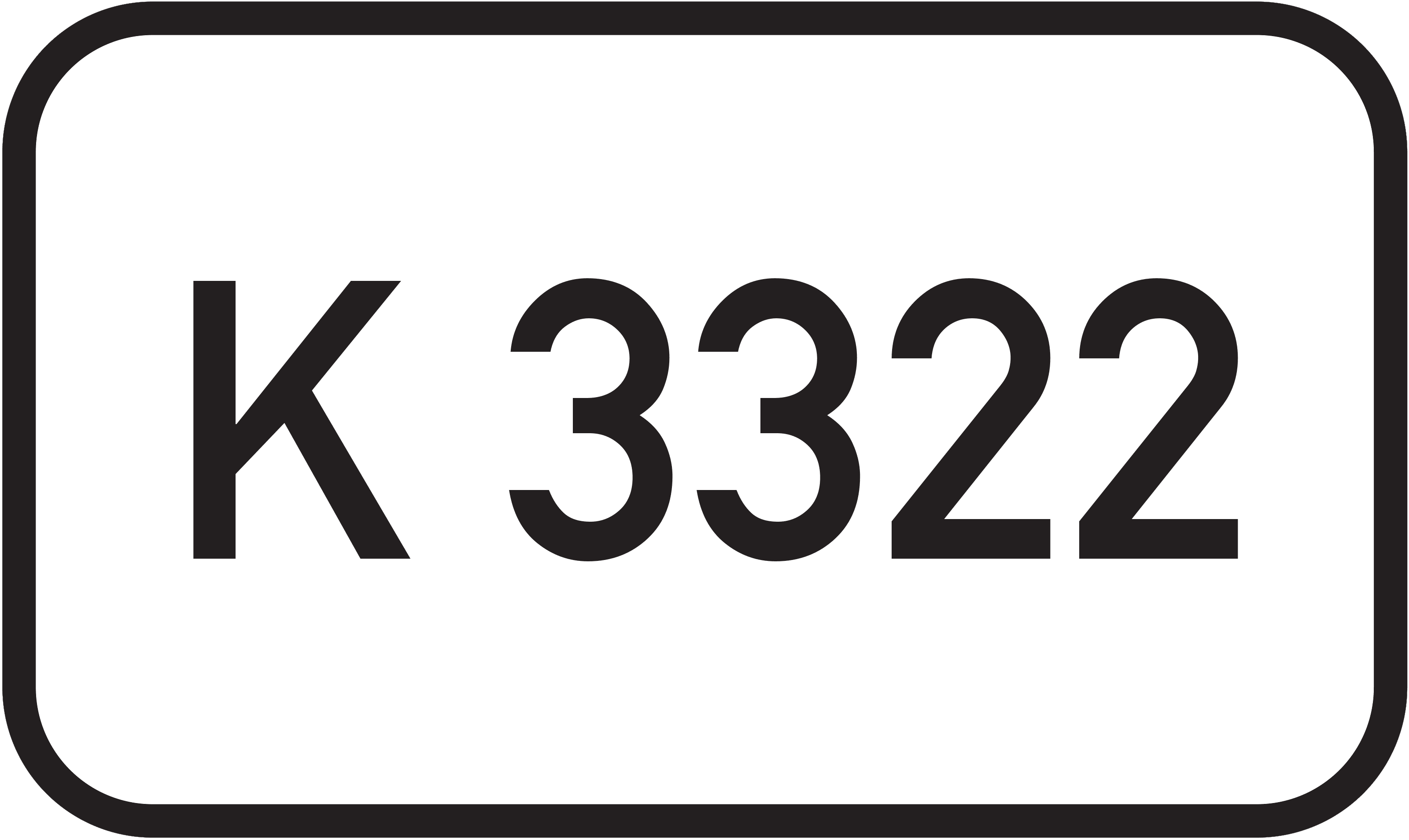 Straßenschild Kreisstraße K 3322