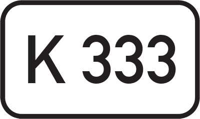 Straßenschild Kreisstraße K 333