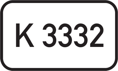 Straßenschild Kreisstraße K 3332