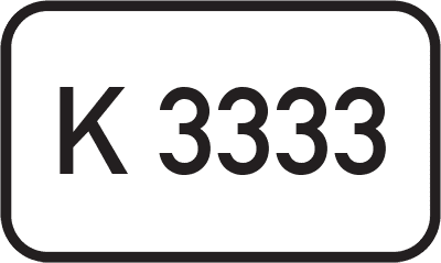Straßenschild Kreisstraße K 3333