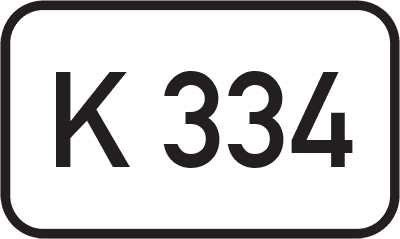 Straßenschild Kreisstraße K 334