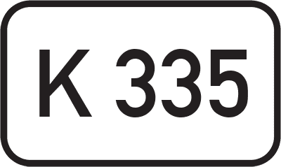 Straßenschild Kreisstraße K 335