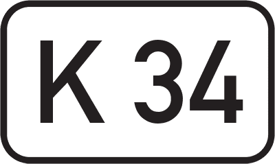 Straßenschild Kreisstraße K 34