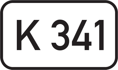 Straßenschild Kreisstraße K 341