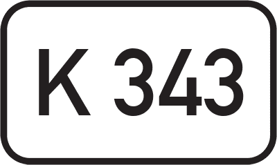 Straßenschild Kreisstraße K 343