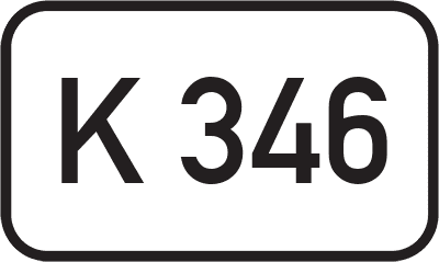 Straßenschild Kreisstraße K 346