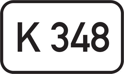 Straßenschild Kreisstraße K 348