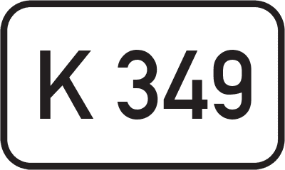 Straßenschild Kreisstraße K 349