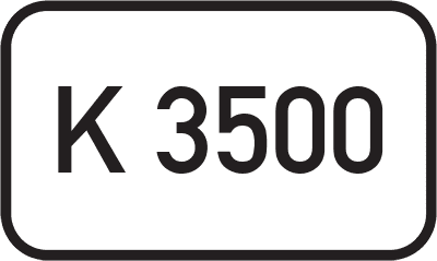 Straßenschild Kreisstraße K 3500