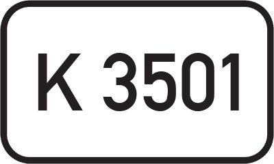 Straßenschild Kreisstraße K 3501