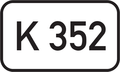 Straßenschild Kreisstraße K 352