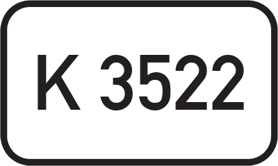Straßenschild Kreisstraße K 3522