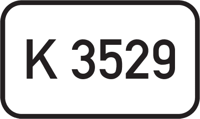 Straßenschild Kreisstraße K 3529