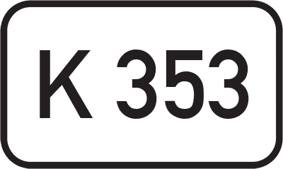 Straßenschild Kreisstraße K 353