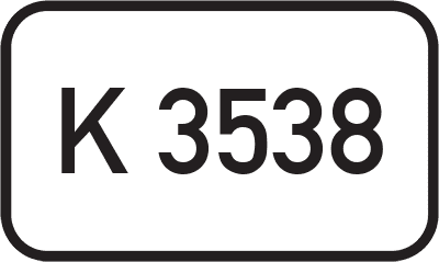 Straßenschild Kreisstraße K 3538