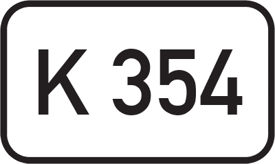 Straßenschild Kreisstraße K 354