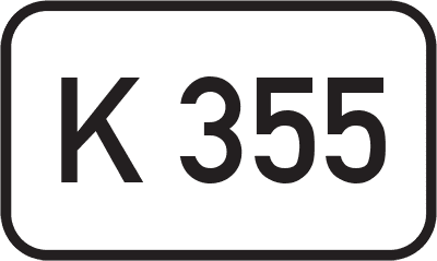Straßenschild Kreisstraße K 355