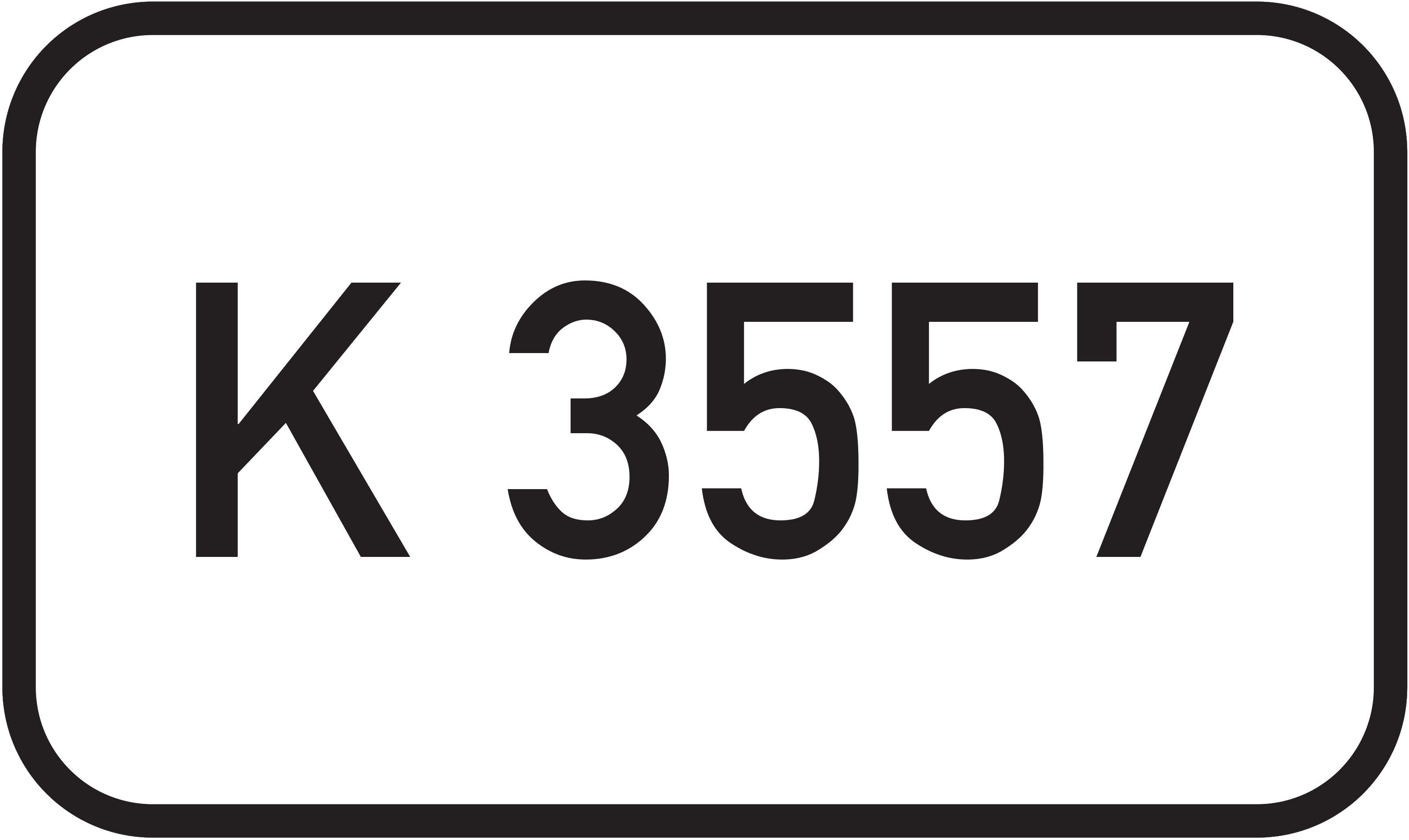 Straßenschild Kreisstraße K 3557