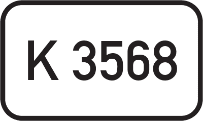 Straßenschild Kreisstraße K 3568