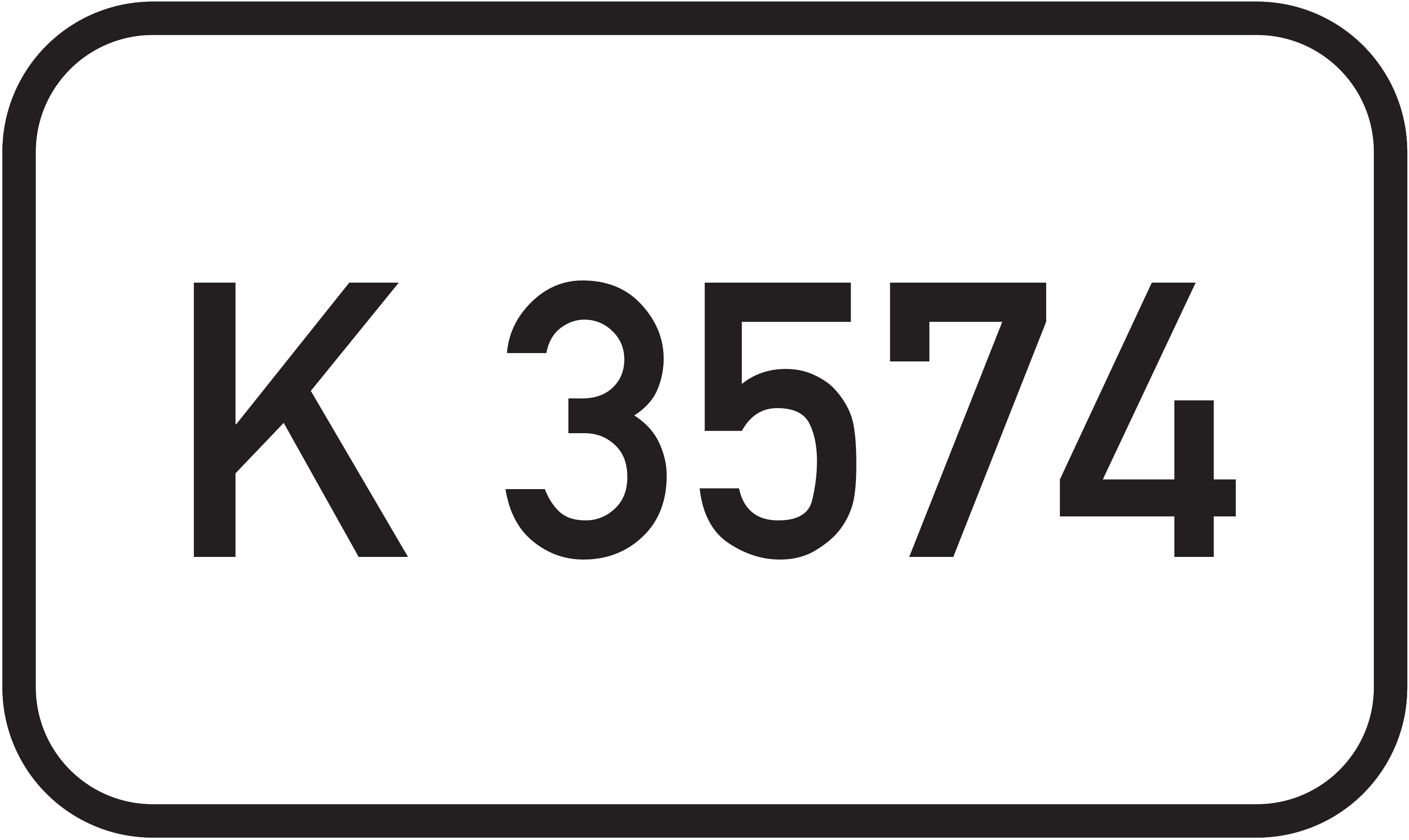 Straßenschild Kreisstraße K 3574