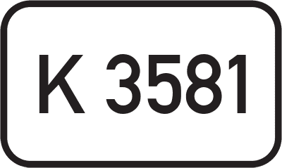 Straßenschild Kreisstraße K 3581