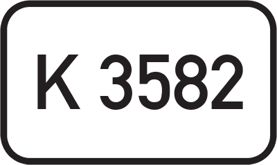 Straßenschild Kreisstraße K 3582