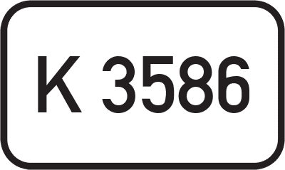 Straßenschild Kreisstraße K 3586