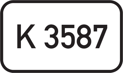 Straßenschild Kreisstraße K 3587