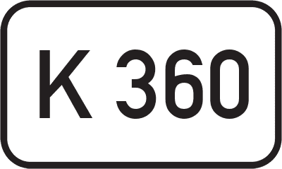 Straßenschild Kreisstraße K 360